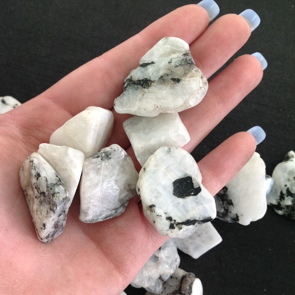 Rainbow Moonstone Freeform Tumbled-25pc Rainbow Moonstone Freeform Tumbled-25pc